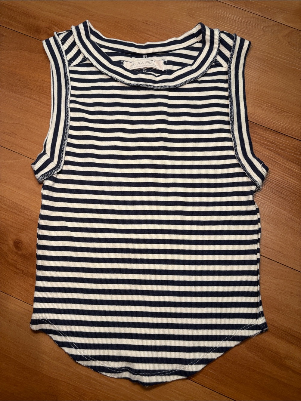 We The Free Kate Navy & White Striped Top XS NWOT